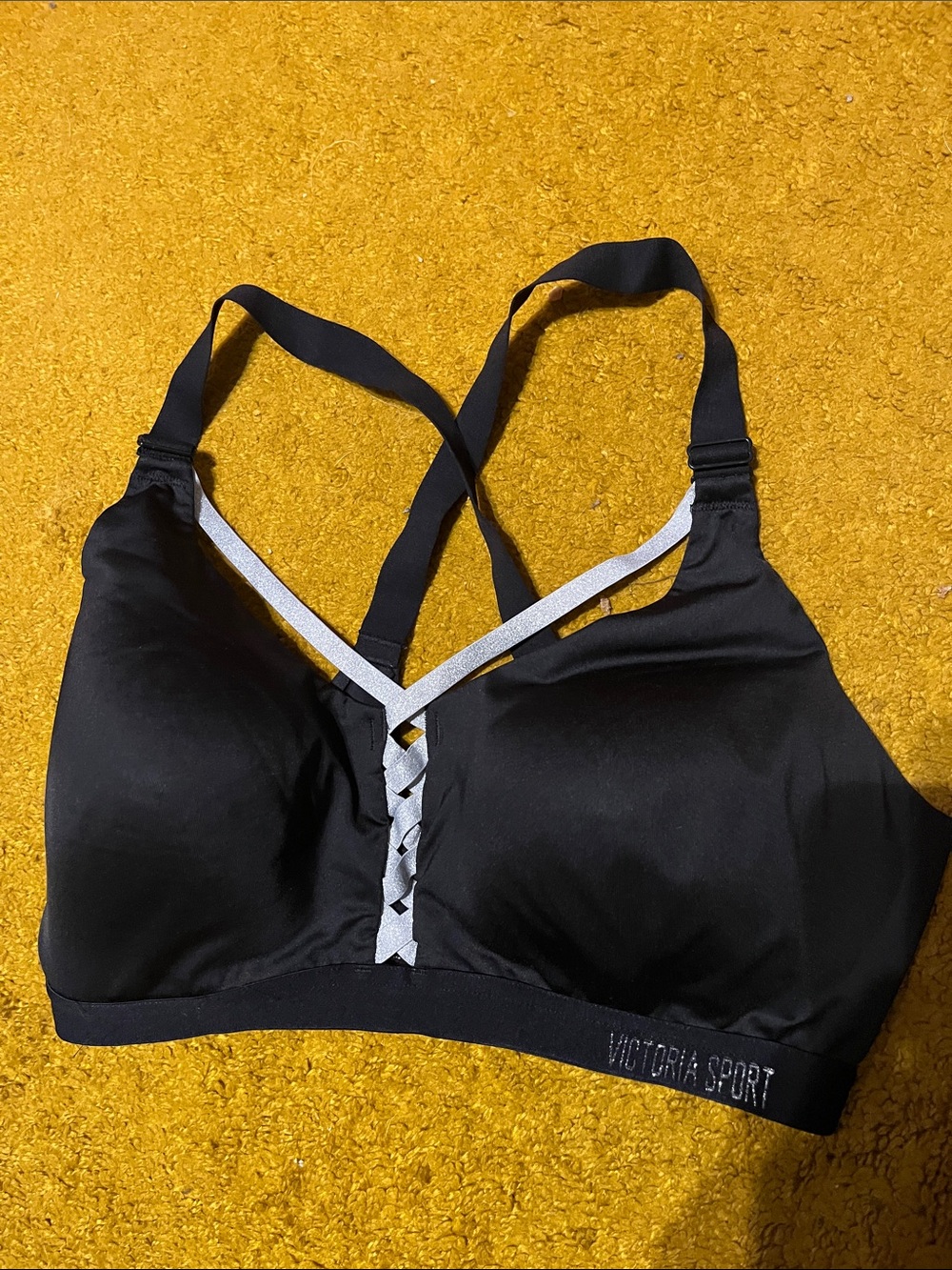 Victoria Sport Black Strappy Sports Bra size 36D